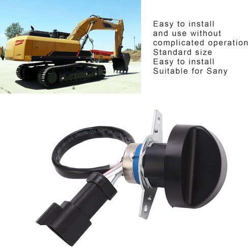 Tyenaza Throttle Motor Knob Switch, 3 Pins Excavator Throttle Motor Knob Switch Triangular Plug Replacement Easy to Install for Sany Excavator in Saudi Arabia