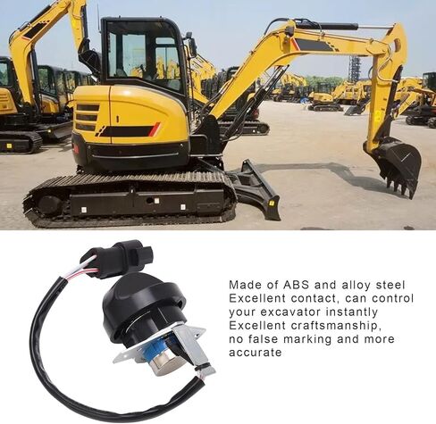 Tyenaza Throttle Motor Knob Switch, 3 Pins Excavator Throttle Motor Knob Switch Triangular Plug Replacement Easy to Install for Sany Excavator in Saudi Arabia