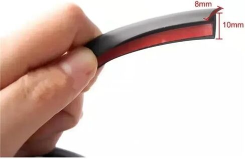 5m Car Rubber Sealing Strip T-Shape Small Slanted Auto Seal Weatherstrip Car Bumper Fender Flare Arch Trim Sealants(Black 5m) in Saudi Arabia