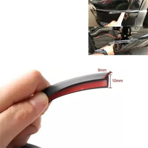 5m Car Rubber Sealing Strip T-Shape Small Slanted Auto Seal Weatherstrip Car Bumper Fender Flare Arch Trim Sealants(Black 5m) in Saudi Arabia