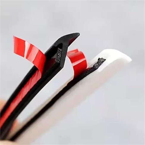5m Car Rubber Sealing Strip T-Shape Small Slanted Auto Seal Weatherstrip Car Bumper Fender Flare Arch Trim Sealants(Black 5m) in Saudi Arabia