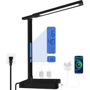 karidi LED Desk Lamp Dimmable Table Lamp with USB Charging Port, 5 Lighting Modes, Sensitive Control, Foldable Portable Desk Light for Home Office Bedroom Reading (White, Standard Size - 13.3 inch) in Saudi Arabia
