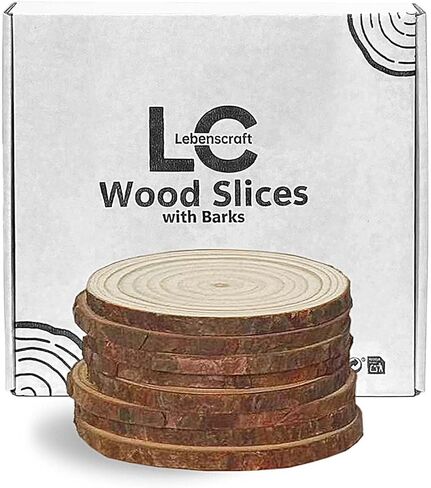 Wood Slices 4 Inch, 8 Pcs Wood Rounds Discs, 3.5-4.0 inches in Saudi Arabia