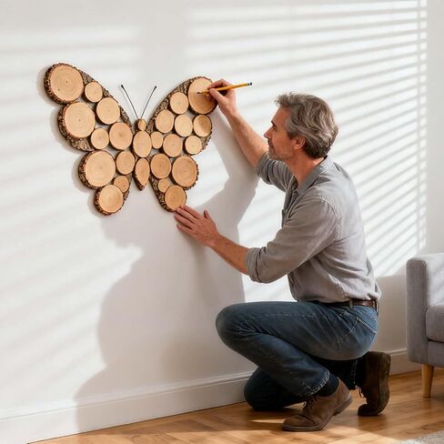 Wood Slices 4 Inch, 8 Pcs Wood Rounds Discs, 3.5-4.0 inches in Saudi Arabia