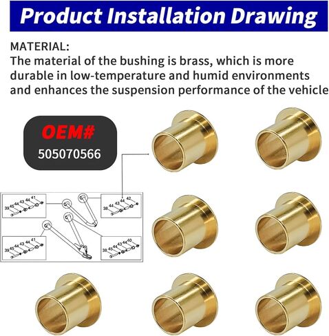 16 PCS Front A-Arm Oil-Lite Bushing Kit Upper and Lower for Ski-Doo Summit MXZ GSX GTX Snowmobile Vehicle Models in Saudi Arabia