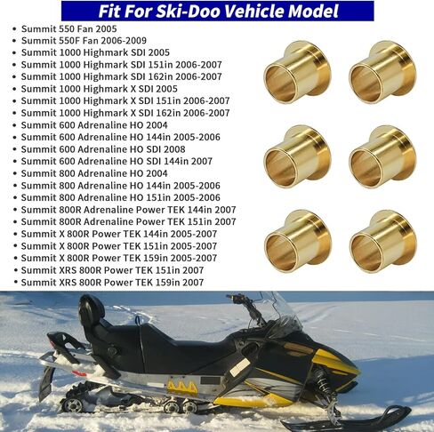 16 PCS Front A-Arm Oil-Lite Bushing Kit Upper and Lower for Ski-Doo Summit MXZ GSX GTX Snowmobile Vehicle Models in Saudi Arabia