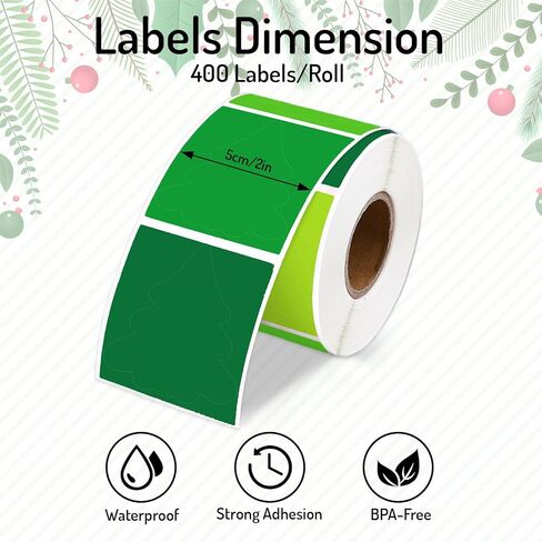 Whaline Winter Christmas Direct Thermal Labels Stickers Funny Snowman Shape Self-Adhesive Printer Decals for Xmas Holiday DIY Candle Name Tag Logo Design, 400 Pcs in Saudi Arabia