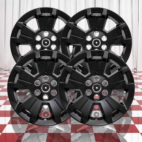 Set of 4 Gloss Black 5 Spoke 17" Wheel Skins for Chevy Colorado LT 2015-2021 in Saudi Arabia