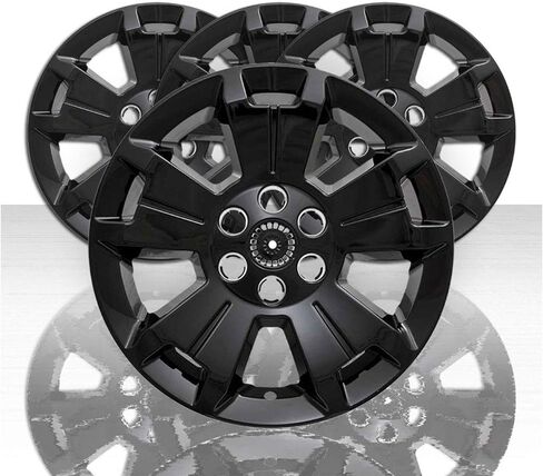 Set of 4 Gloss Black 5 Spoke 17" Wheel Skins for Chevy Colorado LT 2015-2021 in Saudi Arabia