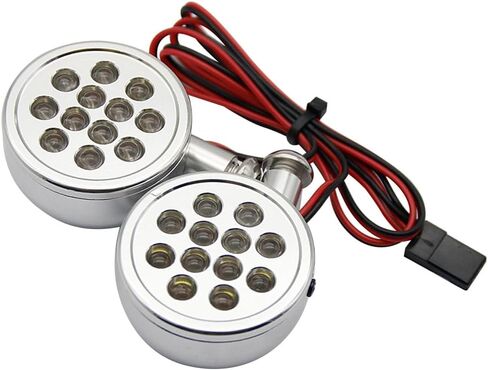 FLMLF CNC Alloy Light Set with LED Light Silver for 1/5 Hpi RV KM Baja 5B 5T 5SC Parts in Saudi Arabia