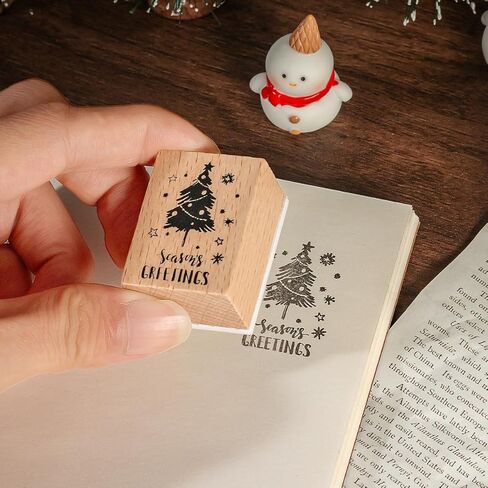 مجموعة طوابع مطاطية خشبية، أنماط مختلفة من المطاط لعيد الميلاد، طوابع خشبية للمجلة والمذكرات ودفتر القصاصات والمخطط والحرف والحرف اليدوية وصناعة البطاقات (أ) in Kuwait