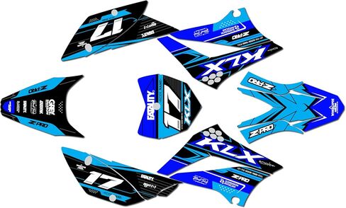 Graphics Kit for Kawasaki KLX110, KLX110R/RL (2010-2024) AXIS Series Green-shift 09 Mil - Dirt bike Custom Racing Graphics Decals Stickers Kit, no-plastics in Saudi Arabia