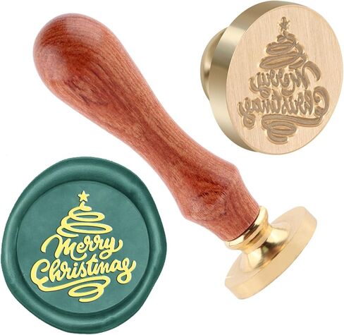 Christmas Wax Seal Stamp Snowflake Sealing Stamp Brass and A Wood Handle Stamps Head for Christmas Cards Letter Invitation Card Wedding Gift Package in Saudi Arabia