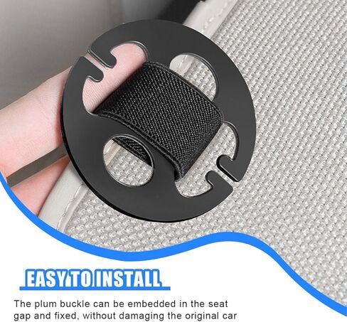Car Seat Cover Plum Plate Metal Hooks, Card Fixed Fastener Buckle Replacement with 12 Metal Car Seat Hooks Locking Clip & 12 Plastic Chucks, Vehicle Seat Cover Accessories (24Pcs/Black) in Saudi Arabia