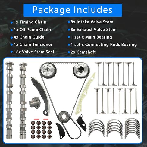 Timing Chain Kit w/VVT Gear Sprocket Valve Cover Gasket Set Fit for Dodge Caliber Journey Jeep Compass Patriot Chrysler 200 Sebring 2.0L 2.4L 2007-2017 5047022AA 5047021AA 4884868AB VS50698R in Saudi Arabia