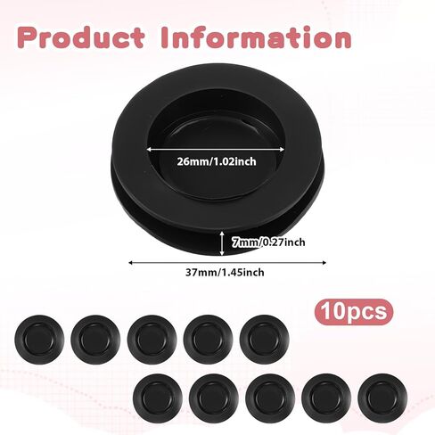 10 Pcs Piggy Bank Stopper, Outer Diameter 1.45 Inch Rubber Stopper Black Round Piggy Bank Plug Inner Diameter 1.02 Inch Rubber Stoppers Replacement for Men Women Coin Banks Saving Box in Saudi Arabia