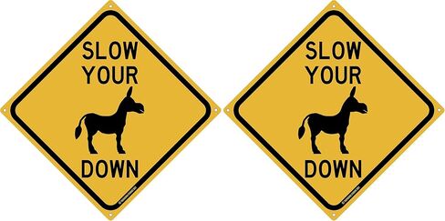 Slow Your Ass Down 12" x 12" Funny Tin Road Sign Driver and Motorist Alert Protect Neighborhood Children Home Decor in Saudi Arabia