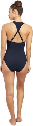 Gottex Women's Free Sport Sprint Solid Round Neck One Piece Swimsuit with Zip in Saudi Arabia