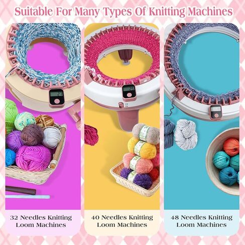 Knitting Machine Counter, Row Counter for Circular Knitting Machine, Attachable Magnetic Suitable for 32/40/48 Needle Row Digital Counter in Kuwait