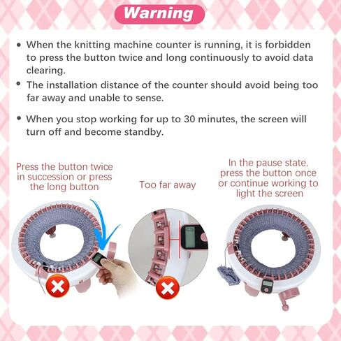 Knitting Machine Counter, Row Counter for Circular Knitting Machine, Attachable Magnetic Suitable for 32/40/48 Needle Row Digital Counter in Kuwait