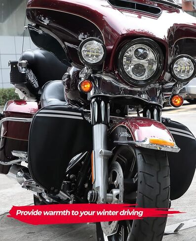 KEMIMOTO Synthetic Leather Soft Lower Crash Bar Covers Compatible with Touring Street Glide Road King Road Glide and Trike Models 1980-2024 2025 in Saudi Arabia