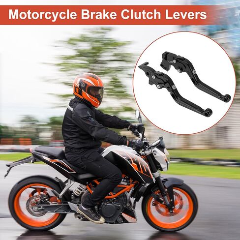 عتلات فرامل قصيرة للدراجة النارية لـ KTM RC125 RC200 RC390 رافعة فرامل مقود الدراجة النارية لـ KTM لـ DUKE 125 لـ DUKE 200 لـ DUKE 390 سبائك ألومنيوم قابلة للتعديل باللون الأسود in Kuwait
