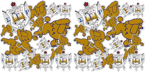 Desert Cactus Sigma Gamma Rho Stickers SGR Poodles Divine 9 D9 Multiple Size Sticker Decal Laptop Water Bottle Car (Type 1-2) in Saudi Arabia
