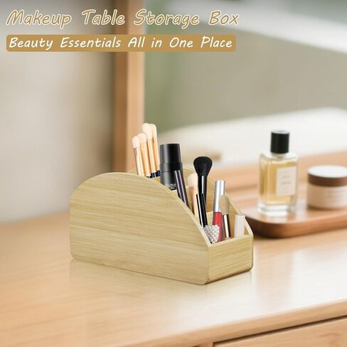BIBELUN TV Remote Control Holder with 5 Compartments, Bedside Table Remote Caddy, Desktop Storage Box Organizer/Tray to Store Pen, Controllers, Media Player, Cosmetics, Office Supplies, Home Décor in Saudi Arabia
