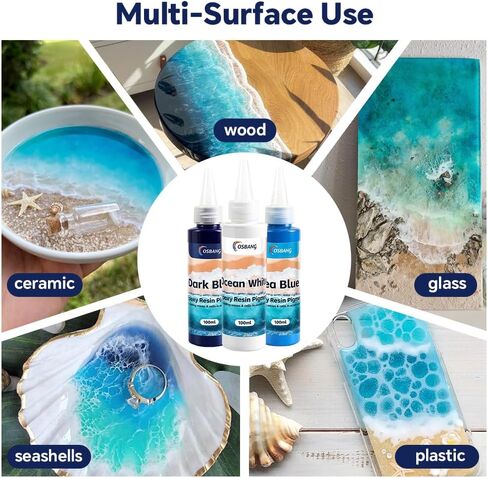 Ocean White Epoxy Resin Pigment 100ml/3.4 fl.oz, High Concentration Liquid Colorant for Resin Art, Ideal for Creating Waves, Cells, and Unique DIY Crafts in Kuwait