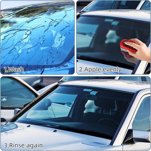 2PCS Automotive Oil Film Cleaning Brush For Car Windows Glass Cleaning Board Oil Film Remover For Car Window in Kuwait