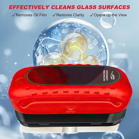 Automotive Oil Film Cleaning Brush New Glass Coating for Windshield Glass Oil Film Remover,Clear Vision Glass Cleaner with Refill for Windshield Improves Clarity and Visibility(1PCS) in Kuwait