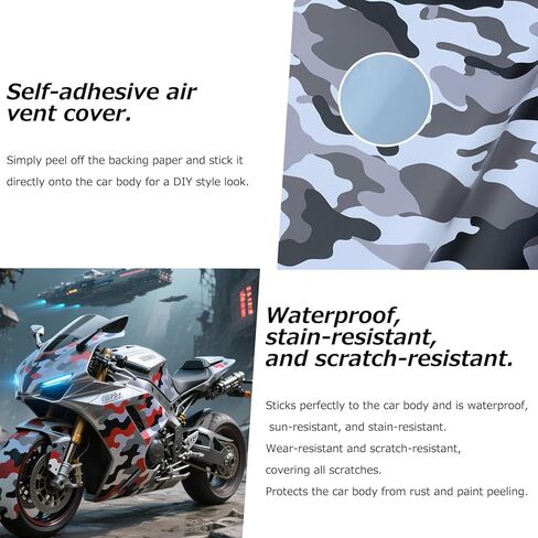 Camouflage Car Sticker,Zcargel Motorcycle Modified Garland Stickers, Camouflage Camo Vinyl Wrap Decal Sticker (red 152 * 50CM) in Saudi Arabia