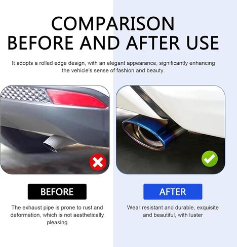 Dual Exhaust Tips, Stainless Steel Car Muffler Exhausts with Bolt, 2.48" Double Outlet Bending Auto Tail Pipe Muffler Tip, Universal Car Exhaust Pipe Modification Accessories (Black) in Saudi Arabia