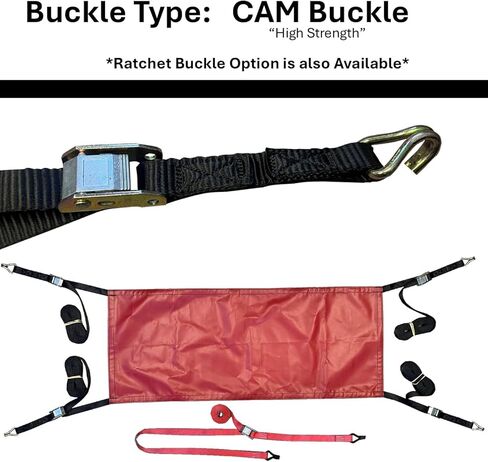 Universal Tie-Down Strap Pad & Overhanging Load Flag | 2,000 LBS Load! | Protective Scratch & Damage Resistant Tie Down Strap Prevents Damage | Tie Down Kayaks, Lumber, Furniture and More! in Saudi Arabia