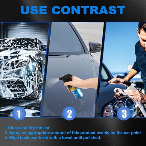 2Pcs Advanced Car Quick-Acting Coating Agent Spray,Quick Effect Coating Agent for Car,Cars Scratch Wax Polish Spray Waterless Wash in Kuwait