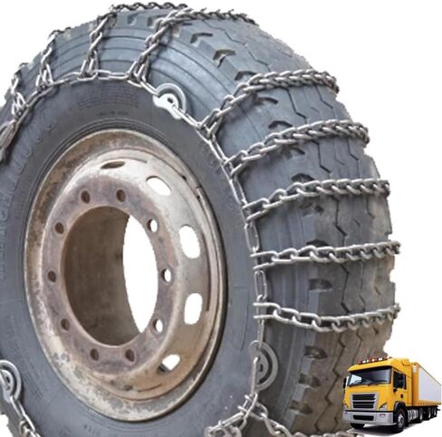 2pcs 9mm Heavy Duty Snow Tire Chains for Suv Pickup Trucks and AVT Traction Chains Manganese Skid Design for Snow and Mud Reliable Grip 295/70R22.5 2pcs 9.00-20 in Saudi Arabia