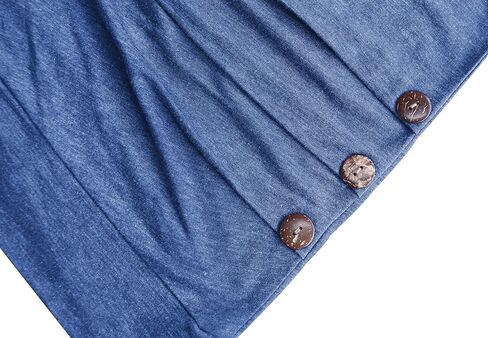 Womens Summer Tops Loose Fit V Neck Casual Shirts Lake Green XL in Kuwait