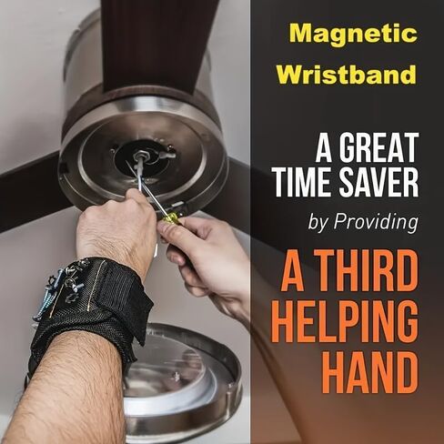 1PC Magnetic DIY Handyman Tool Holder Strong Magnets Fabric Organizer - No Battery Required, Ideal Christmas Gift, Red in Saudi Arabia