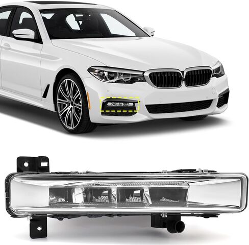 TOPUS LED Fog Light Assembly For BMW 5 Series G30 G31 G38 520 530 540 2016-2020 Fog Lamp Daytime Running Light DRL 63177349132 Right Passenger Side faros antiniebla in Saudi Arabia