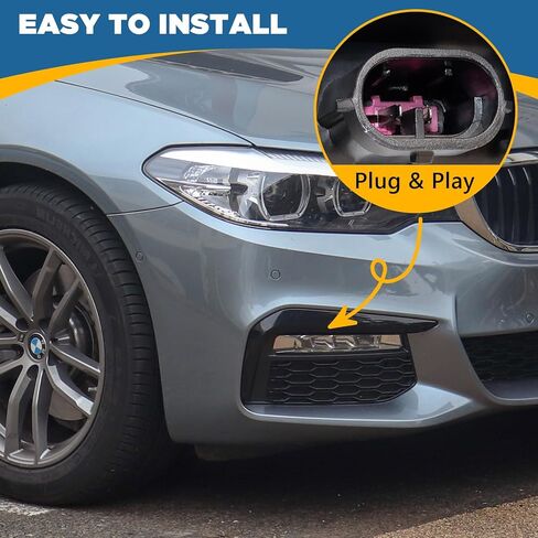 TOPUS LED Fog Light Assembly For BMW 5 Series G30 G31 G38 520 530 540 2016-2020 Fog Lamp Daytime Running Light DRL 63177349132 Right Passenger Side faros antiniebla in Saudi Arabia