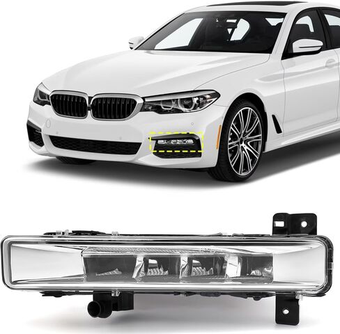 TOPUS LED Fog Light Assembly For BMW 5 Series G30 G31 G38 520 530 540 2016-2020 Fog Lamp Daytime Running Light DRL 63177349132 Right Passenger Side faros antiniebla in Saudi Arabia