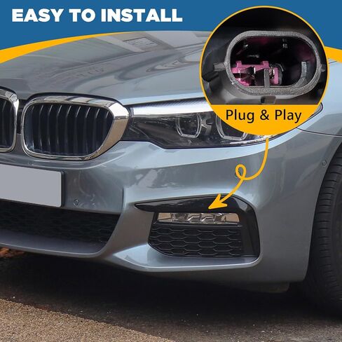 TOPUS LED Fog Light Assembly For BMW 5 Series G30 G31 G38 520 530 540 2016-2020 Fog Lamp Daytime Running Light DRL 63177349132 Right Passenger Side faros antiniebla in Saudi Arabia