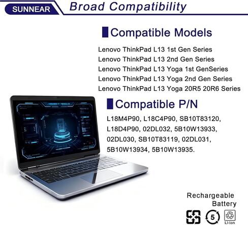 45N1750 45N1751 استبدال بطارية الكمبيوتر المحمول لينوفو ثينك باد يوجا 11e 20D9 20DA 20E6 20E8 20ED 20EE Series Notebook 45N1748 45N1749 7.4V 34Wh 4600mAh in Saudi Arabia