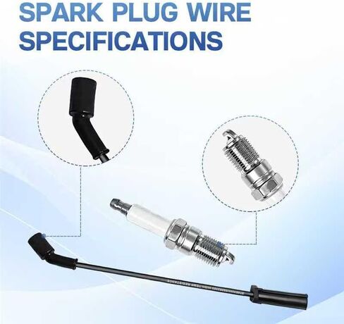 8 Spark Plug Wires 9748HH + 8 Spark Plugs 41-962 For 1999-2006 Chevy Silverado 1500/2500/3500, For GMC Yukon Sierra, Escalade Spark Plugs and Wires Tune Up Kit 16 Pcs in Saudi Arabia