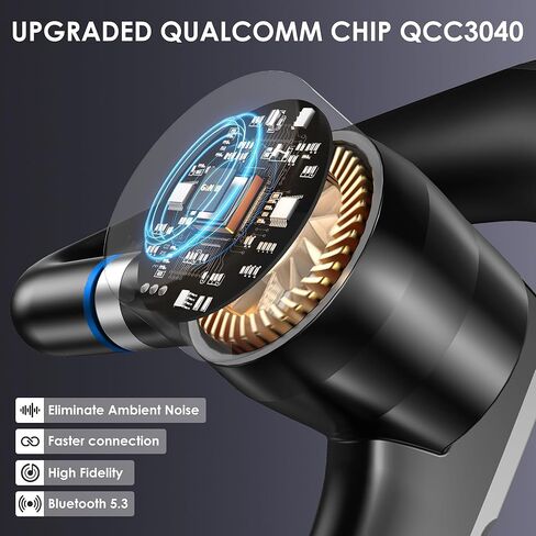 سماعة بلوتوث EKVANBEL V5.3، سماعة أذن لاسلكية مع علبة شحن 1000 مللي أمبير في الساعة، وقت التحدث 96 ساعة، سماعات رأس بخاصية إلغاء الضوضاء بدون استخدام اليدين مع ميكروفون مزدوج للهواتف المحمولة للكمبيوتر، سائق شاحنة في المنزل والعمل في المكتب in Kuwait