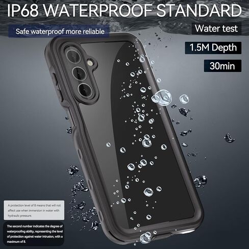 Miimall for Samsung Galaxy A15 5G Case Waterproof, [IP68 Underwater][14FT Military Dropproof] [Built-in Camera Lens & Screen Protector] [Dustproof] Full Body Shockproof Phone Case for Galaxy A15 5G in Kuwait