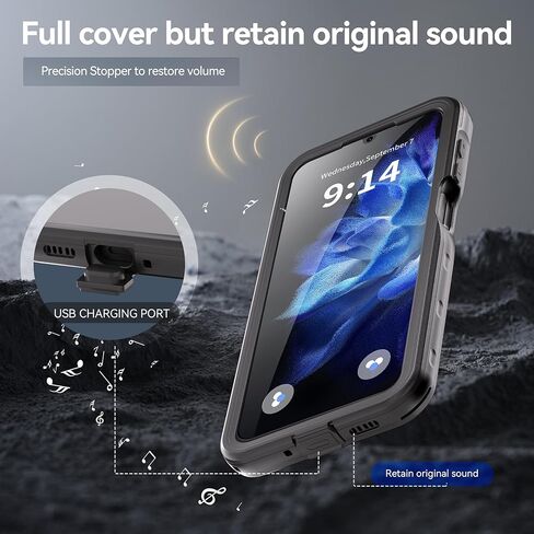 Miimall for Samsung Galaxy A15 5G Case Waterproof, [IP68 Underwater][14FT Military Dropproof] [Built-in Camera Lens & Screen Protector] [Dustproof] Full Body Shockproof Phone Case for Galaxy A15 5G in Kuwait