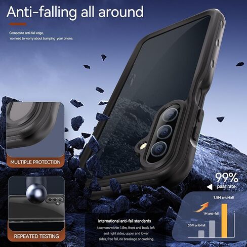 Miimall for Samsung Galaxy A15 5G Case Waterproof, [IP68 Underwater][14FT Military Dropproof] [Built-in Camera Lens & Screen Protector] [Dustproof] Full Body Shockproof Phone Case for Galaxy A15 5G in Kuwait