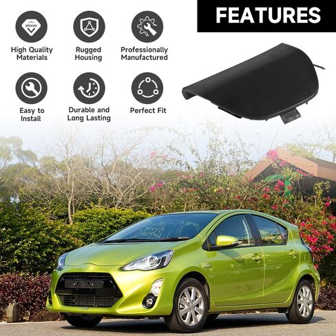 Unpainted Front Right Bumper Tow Hook Cover Cap for Toyota Prius C 1.5L L4 - Electric/Gas 2015-2017 | Durable and Sturdy | 52127-52947 | Tow Hook Eye Hole Cover Cap in Saudi Arabia