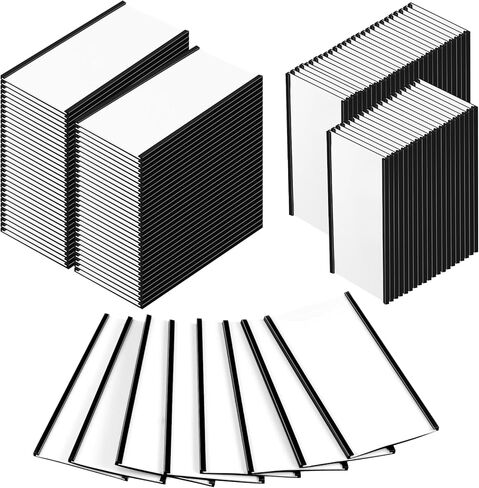 400 Pcs Magnetic Label Holders Bulk 4 x 2 Inch C Channel Magnet Labels Magnetic Name Tags 400 Clear Protective Films 800 White Replacement Card Inserts for Metal Racks Office Supplies in Saudi Arabia